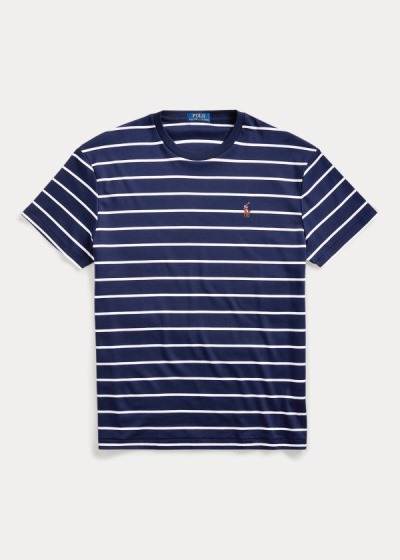 Playeras Polo Ralph Lauren Hombre Azul Marino / Blancos - Classic Soft Cotton - PTUYW3069